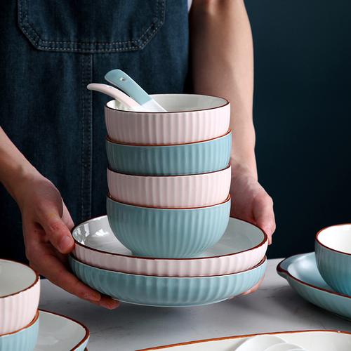碗碟盘个性餐具陶瓷日式创意单个家用北欧碗日用百货友情个人礼品